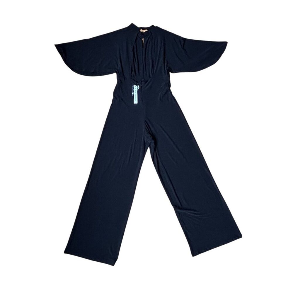 Mustard Seed Women's Black Wide-Leg Jumpsuit Medium Sleeveless Casual